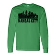 thumbnail image 1 of Inktastic Kansas City Skyline Grunge Long Sleeve T-Shirt, 1 of 5