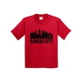 thumbnail image 1 of Inktastic Kansas City Skyline Grunge Youth T-Shirt, 1 of 5