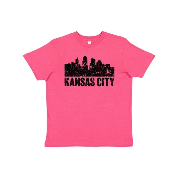 Inktastic Kansas City Skyline Grunge Youth T-Shirt
