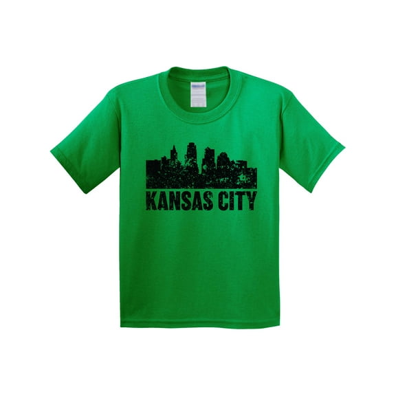 Inktastic Kansas City Skyline Grunge Youth T-Shirt