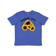 thumbnail image 1 of Inktastic Kansas Girl with Sunflowers Youth T-Shirt, 1 of 5