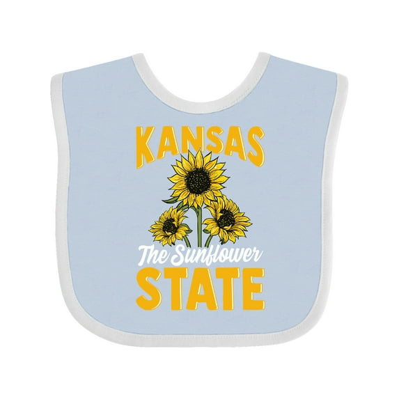 Inktastic Kansas the Sunflower State Boys or Girls Baby Bib