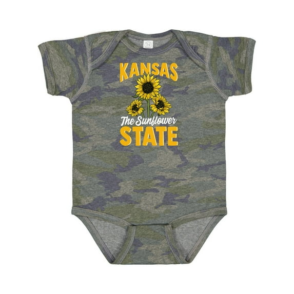 Inktastic Kansas the Sunflower State Boys or Girls Baby Bodysuit