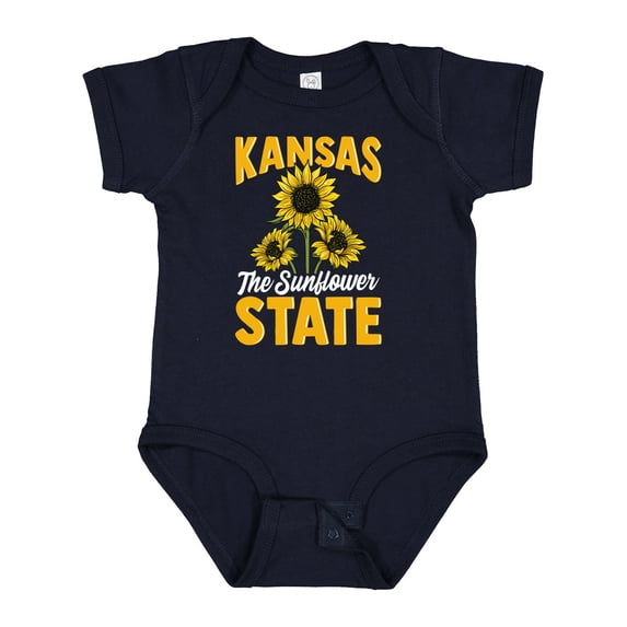 Inktastic Kansas the Sunflower State Boys or Girls Baby Bodysuit