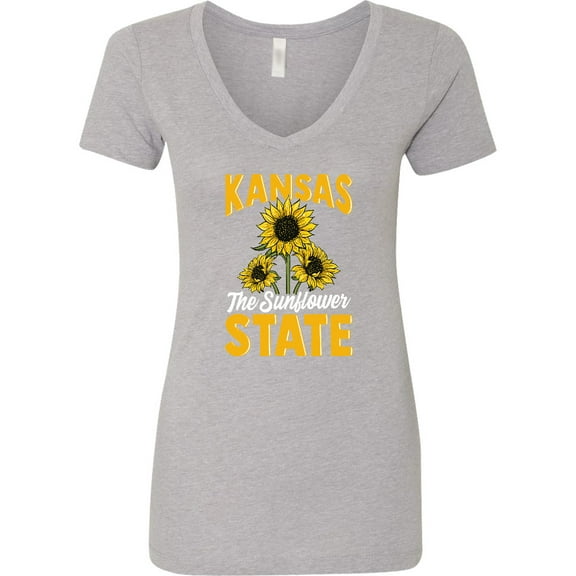 Inktastic Kansas the Sunflower State Women's V-Neck T-Shirt