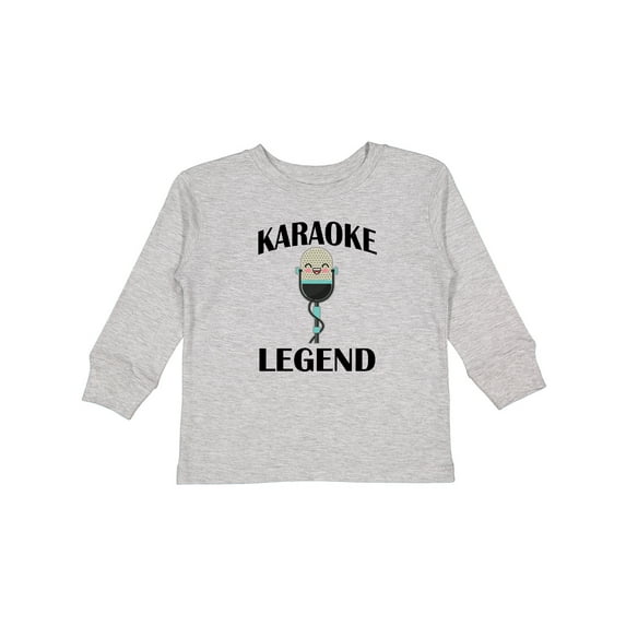 Inktastic Karaoke Legend Music Gift Boys or Girls Long Sleeve Toddler T-Shirt