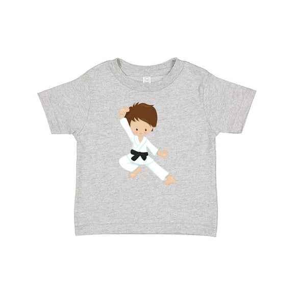 Inktastic Karate Boy, Cute Boy, Black Belt, Brown Hair Boys Baby T-Shirt