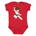 thumbnail image 1 of Inktastic Karate Girl, Cute Girl, Black Belt, Brown Hair Girls Baby Bodysuit, 1 of 5