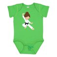 thumbnail image 1 of Inktastic Karate Girl, Cute Girl, Black Belt, Brown Hair Girls Baby Bodysuit, 1 of 5