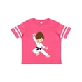 thumbnail image 1 of Inktastic Karate Girl, Cute Girl, Black Belt, Brown Hair Girls Toddler T-Shirt, 1 of 5