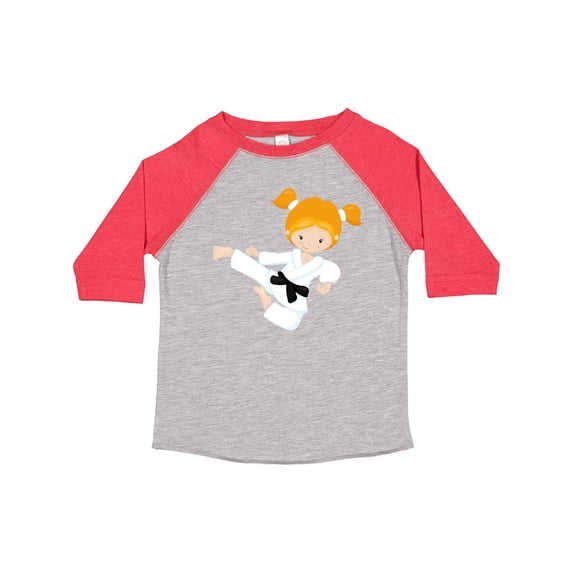 Inktastic Karate Girl, Cute Girl, Black Belt, Orange Hair Girls Toddler T-Shirt