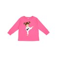 thumbnail image 1 of Inktastic Karate Girl, Cute Girl, Brown Hair, Black Belt Girls Long Sleeve Toddler T-Shirt, 1 of 5