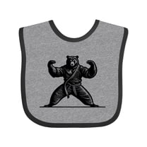 Inktastic Karate Martial Arts Mma Funny Bear Boys Baby Bib