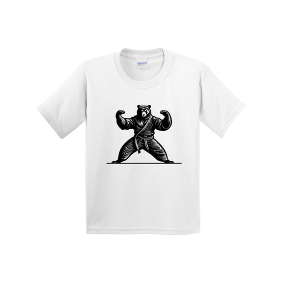 Inktastic Karate Martial Arts Mma Funny Bear Youth T-Shirt