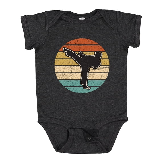 Inktastic Karate Martial Arts Retro Sunset Boys or Girls Baby Bodysuit