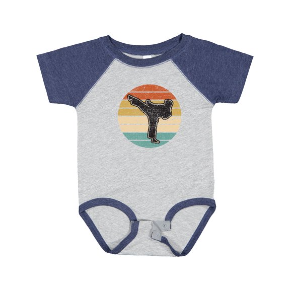 Inktastic Karate Martial Arts Retro Sunset Boys or Girls Baby Bodysuit