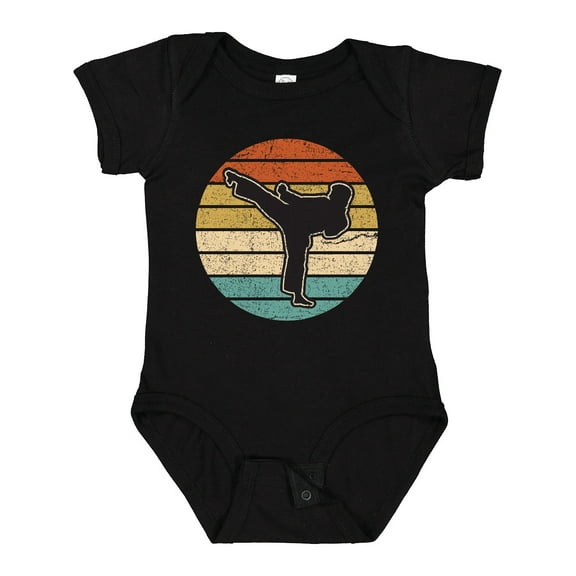 Inktastic Karate Martial Arts Retro Sunset Boys or Girls Baby Bodysuit