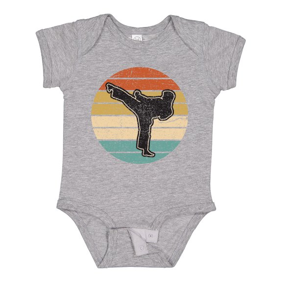 Inktastic Karate Martial Arts Retro Sunset Boys or Girls Baby Bodysuit