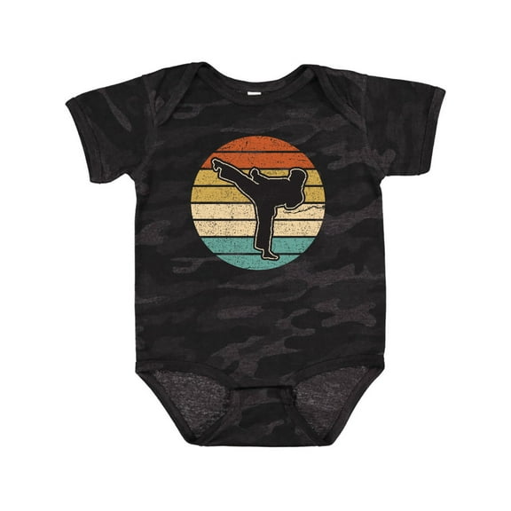 Inktastic Karate Martial Arts Retro Sunset Boys or Girls Baby Bodysuit