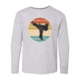 thumbnail image 1 of Inktastic Karate Martial Arts Retro Sunset Long Sleeve Youth T-Shirt, 1 of 5