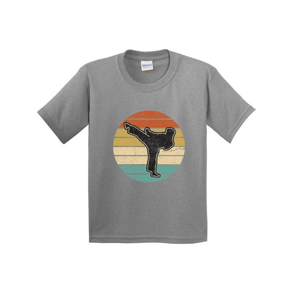 Inktastic Karate Martial Arts Retro Sunset Youth T-Shirt