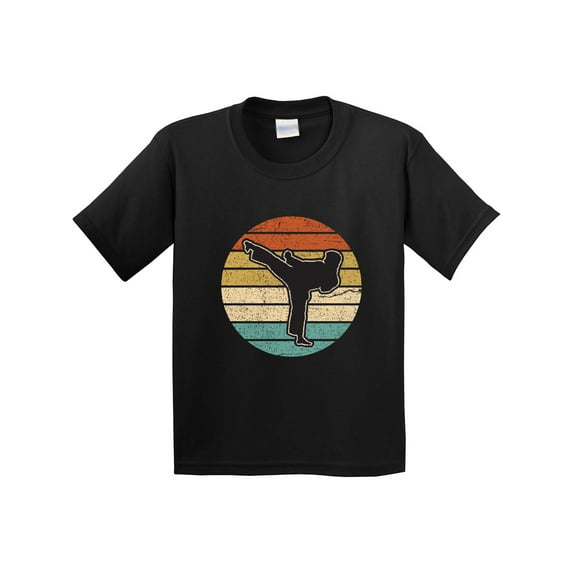 Inktastic Karate Martial Arts Retro Sunset Youth T-Shirt