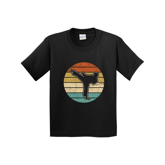 Inktastic Karate Martial Arts Retro Sunset Youth T-Shirt