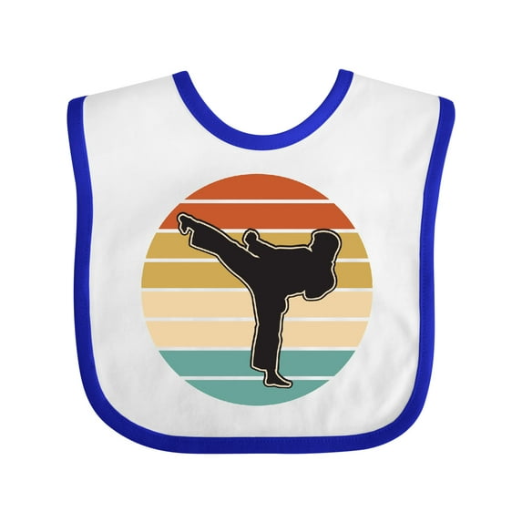 Inktastic Karate Martial Arts Silhouette Boys or Girls Baby Bib