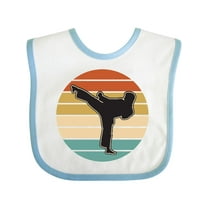 Inktastic Karate Martial Arts Silhouette Boys or Girls Baby Bib