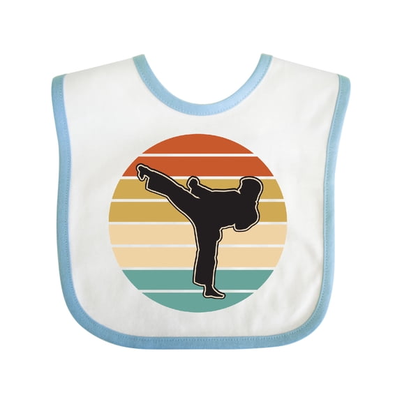 Inktastic Karate Martial Arts Silhouette Boys or Girls Baby Bib