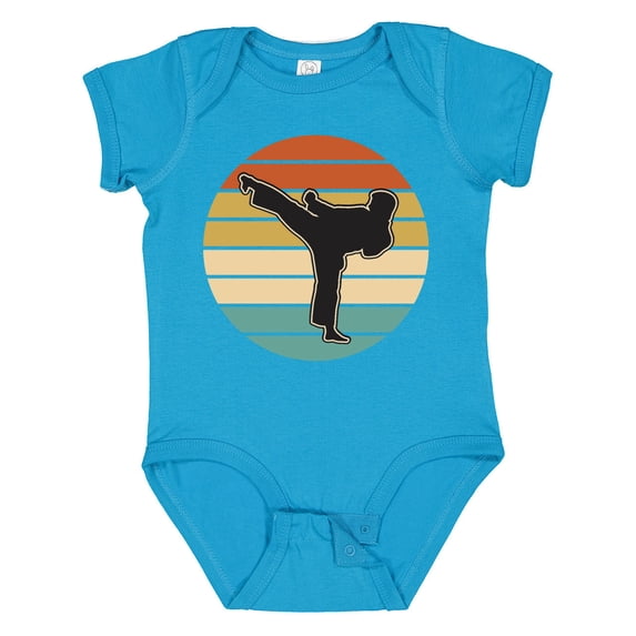 Inktastic Karate Martial Arts Silhouette Boys or Girls Baby Bodysuit