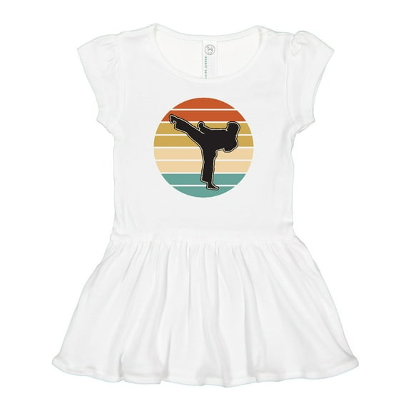 Inktastic Karate Martial Arts Silhouette Girls Baby Dress