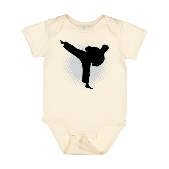 Inktastic Karate Martial Arts Silhouette Sports Boys Baby Bodysuit
