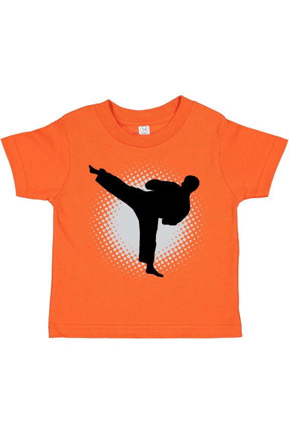 Karate Martial Arts Silhouette Sports Boys Toddler T-Shirt