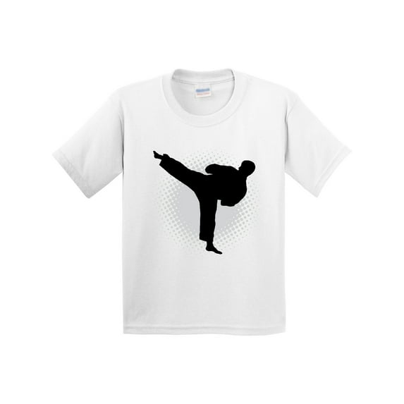 Inktastic Karate Martial Arts Silhouette Sports Youth T-Shirt