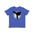 thumbnail image 1 of Inktastic Karate Martial Arts Silhouette Sports Youth T-Shirt, 1 of 5