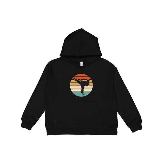 Inktastic Karate Martial Arts Silhouette Youth Hoodie Sweatshirt