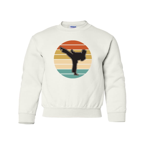 Inktastic Karate Martial Arts Silhouette Youth Sweatshirt