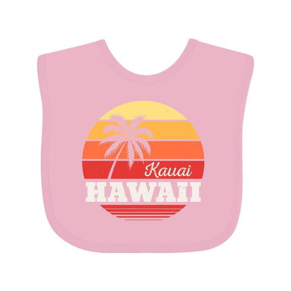 Inktastic Kauai Hawaii Retro Sunset Boys or Girls Baby Bib