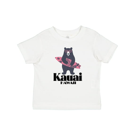 Inktastic Kauai Hawaii Surfing Bear Girls Baby T-Shirt