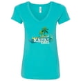 thumbnail image 1 of Inktastic Kauai Hawaii Tropical Vacation Women's V-Neck T-Shirt, 1 of 5