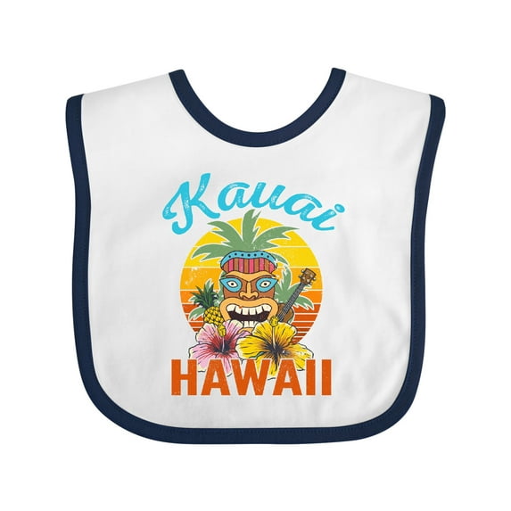 Inktastic Kauai Hawaii Vacation Tiki Boys or Girls Baby Bib