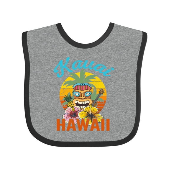 Inktastic Kauai Hawaii Vacation Tiki Boys or Girls Baby Bib