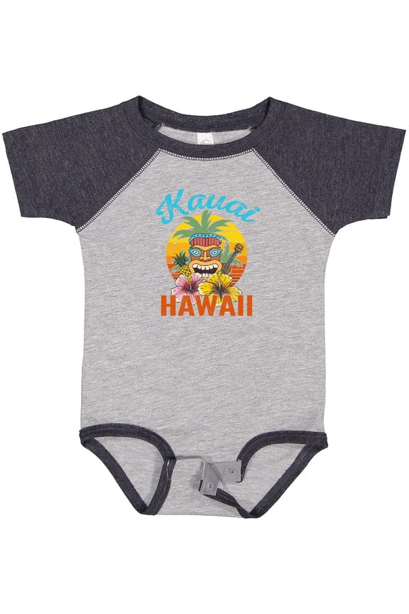 Kauai Hawaii Vacation Tiki Boys or Girls Baby Bodysuit