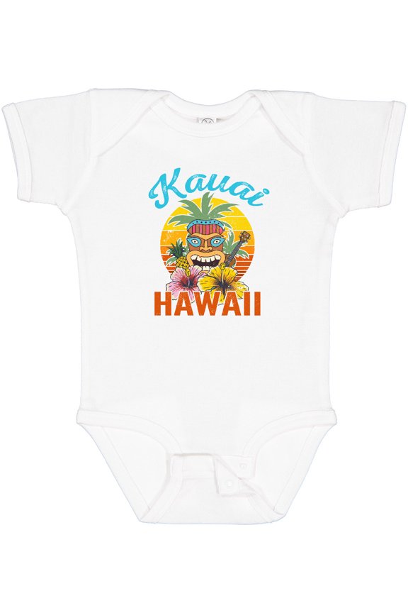 Kauai Hawaii Vacation Tiki Boys or Girls Baby Bodysuit