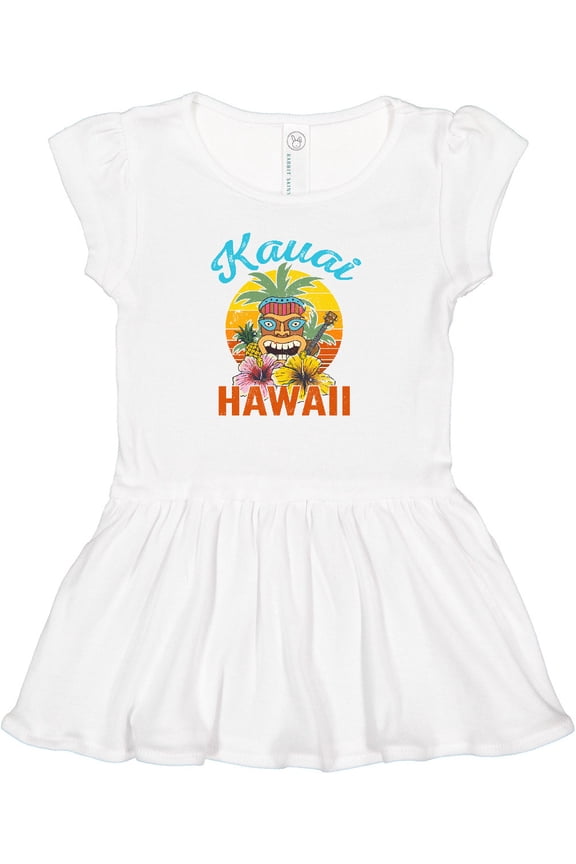 Kauai Hawaii Vacation Tiki Girls Baby Dress