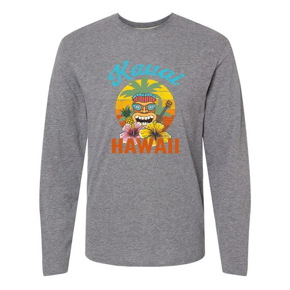 Inktastic Kauai Hawaii Vacation Tiki Long Sleeve T-Shirt