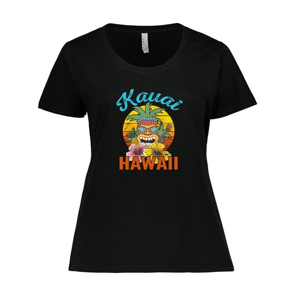 Inktastic Kauai Hawaii Vacation Tiki Women's Plus Size T-Shirt