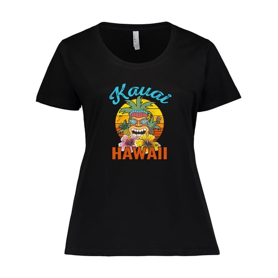 Inktastic Kauai Hawaii Vacation Tiki Women's Plus Size T-Shirt