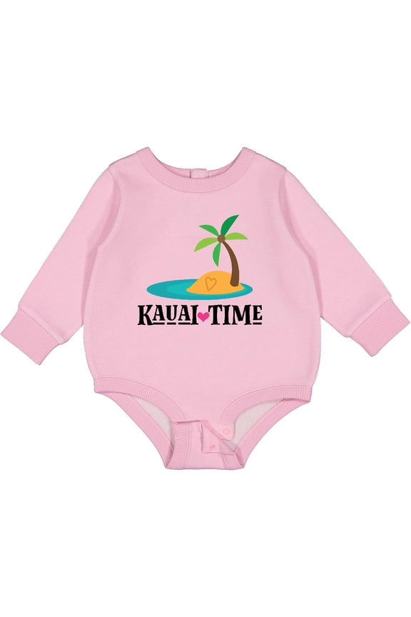 Kauai Time Hawaii Island Baby Fleece Bodysuit